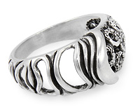 Необычное серебряное кольцо Офелия