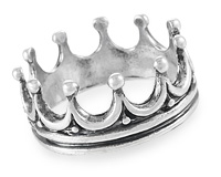 Небольшое кольцо с классической короной, серебро