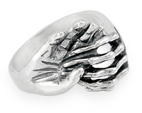 Серебряное кольцо сцепленные руки