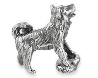 Серебряная статуэтка - фигурка собаки