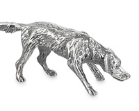 Гончая собака из серебра, фигурка-миниатюра