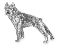 Миниатюра из серебра в виде собаки (Боксер)