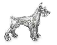 Фигурка собаки (Ризеншнауцер) из серебра 925 пробы