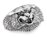 Серебряное кольцо-перстень в виде волка