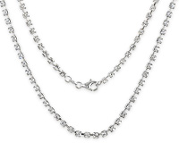 Серебряное колье - ожерелье с прозрачными цирконами