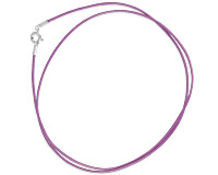 Тонкий фиолетовый шнур из кожи, 1,2 мм