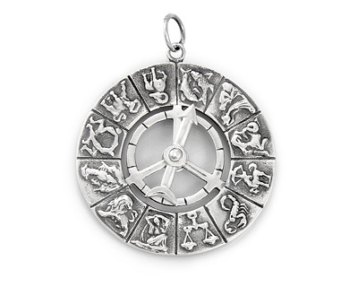 Кулон - медальон "Знаки зодиака" из серебра