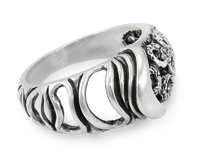 Авангардное кольцо из серебра Офелия
