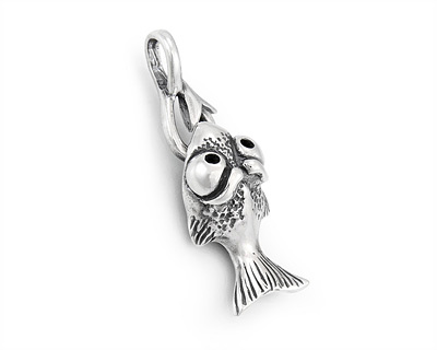 Подвеска - кулон Рыба на крючке, серебро 925