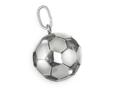Подвеска - кулон футбольный мяч, серебро 925