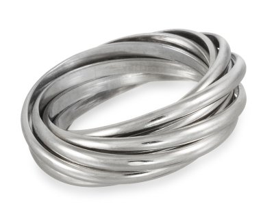 Серебряное кольцо-антистресс девять в одном