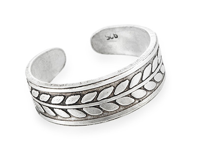 Серебряное кольцо без размера, колосок