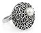 Серебряное кольцо с кружевом и белым жемчугом