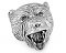 Массивный мужской перстень с медведем, серебро