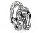 Серебряное кольцо в виде змеиных колец