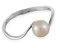 Легкое серебряное кольцо с бежевой жемчужиной