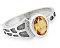 Стильное серебряное кольцо с золотистым цитрином