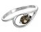 Женское кольцо из серебра с каплей раухтопаза