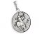 Круглый серебряный кулон Стрелец-кентавр, знаки зодиака