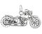 Большой серебряный мотоцикл - чоппер, подвеска - кулон