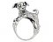 Серебряное кольцо с собачкой по имени Каштанка