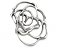 Большое кольцо Роза - фантазия из серебра 925 пробы