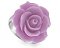 Женское кольцо с большой коралловой розой