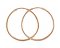 Серебряные серьги-кольца (конго) хупы с позолотой 4 см