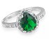 Серебряное кольцо с капелькой зеленого цвета