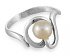 Женское кольцо из серебра с жемчугом шампань