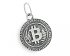 Подвеска-кулон Биткоин (Bitcoin) из серебра 925 пробы
