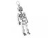 Подвеска - кулон подвижный скелет из серебра