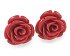 Серьги - серебряные цветки розы 1,3 см